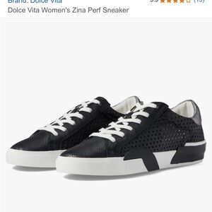 Dolce Vita Women's Black Zina Perf Sneaker